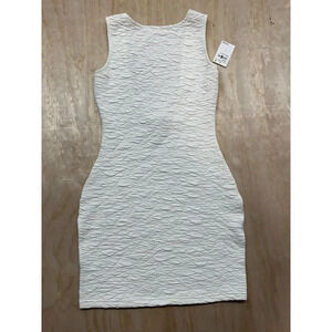 Good American Wide Scrunch Scoop Back Mini Dress Sz S Fitted Mini Sleeveless